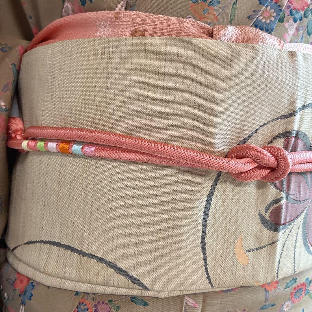 小紋　フルセット　着物　正絹　ロング丈　小花好きさん　大人の小花　J5