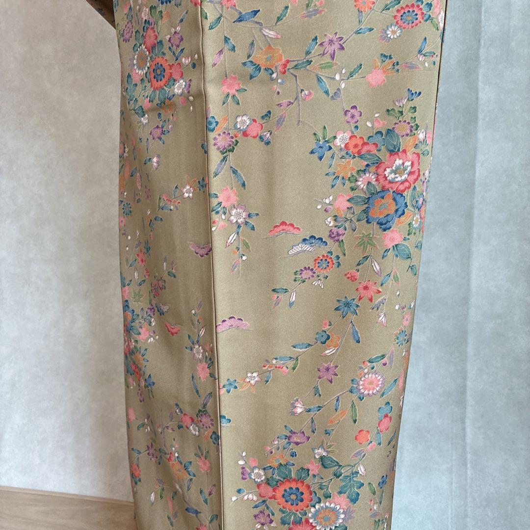 小紋　フルセット　着物　正絹　ロング丈　小花好きさん　大人の小花　J5