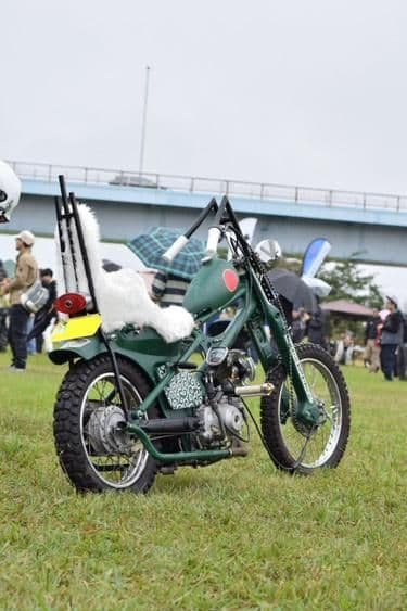 スーパーカブ純正フロントフォーク改ロングフォーク