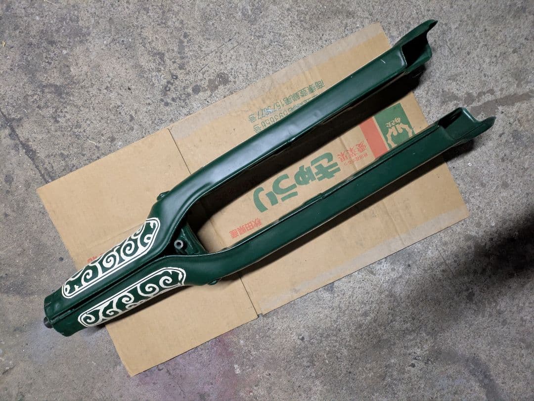 スーパーカブ純正フロントフォーク改ロングフォーク