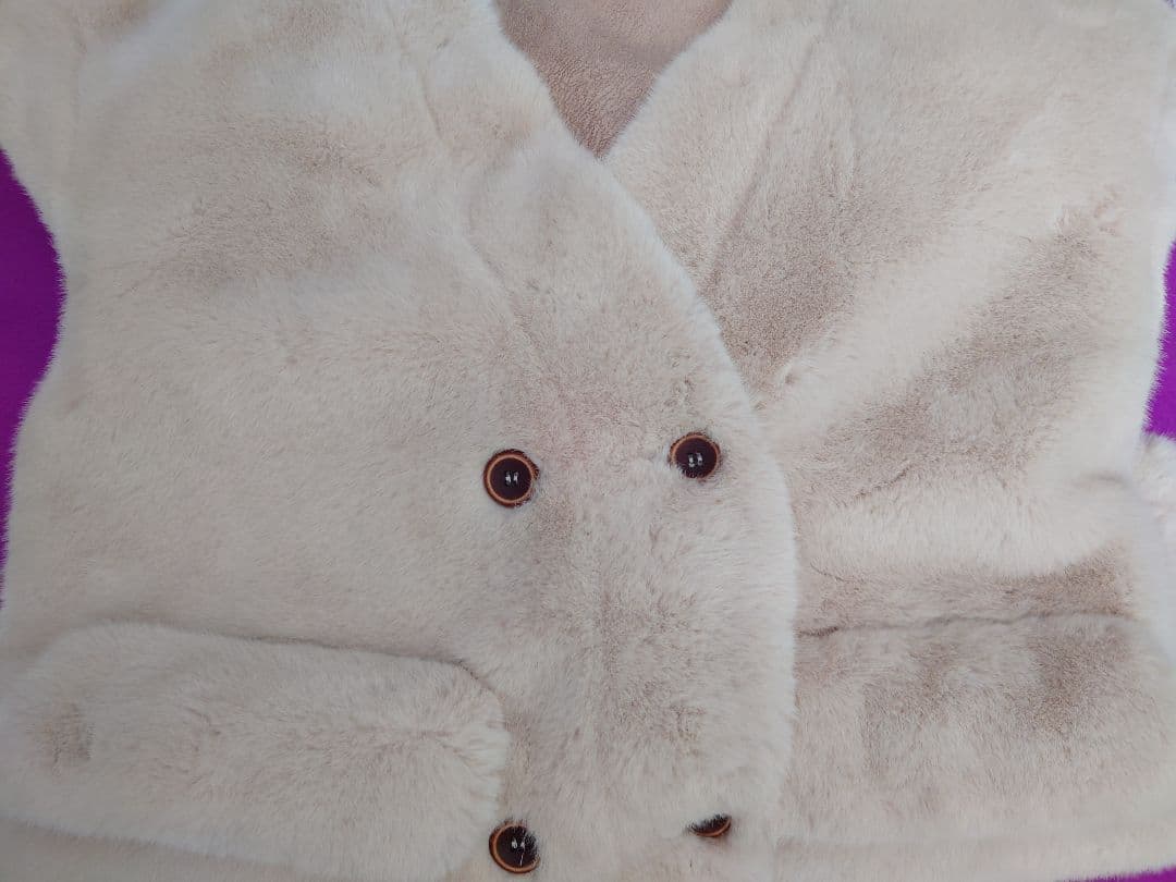 〈新品未使用タグ付〉Lumier バッグ付ノーカラーコート/ベージュ