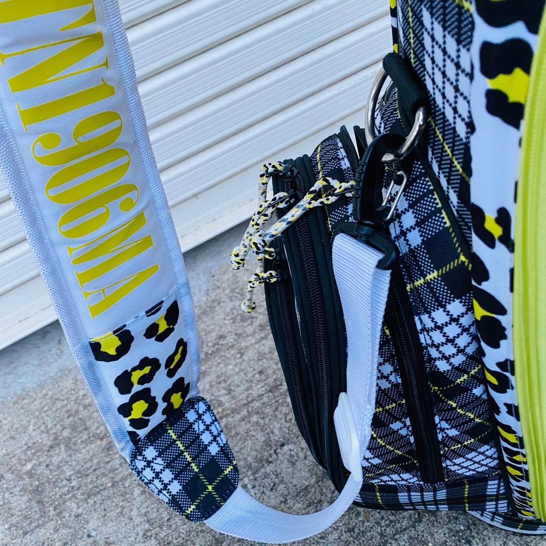 NEW BALANCE チェック柄ヒョウ柄　キャディバッグ　ゴルフ