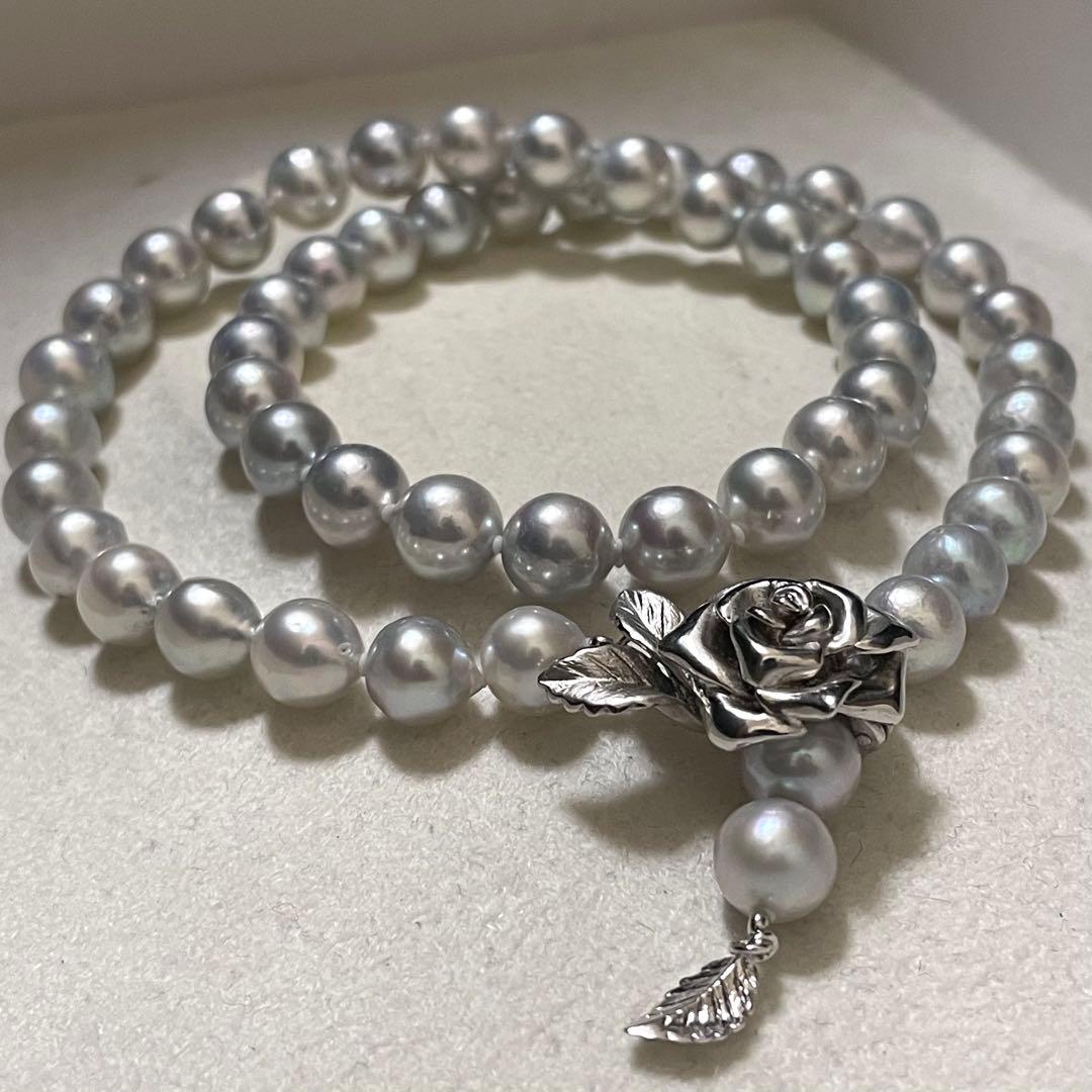 ミエ 【テリ強✨大珠】 あこや本真珠 ネックレス 7.5-8.0 パール