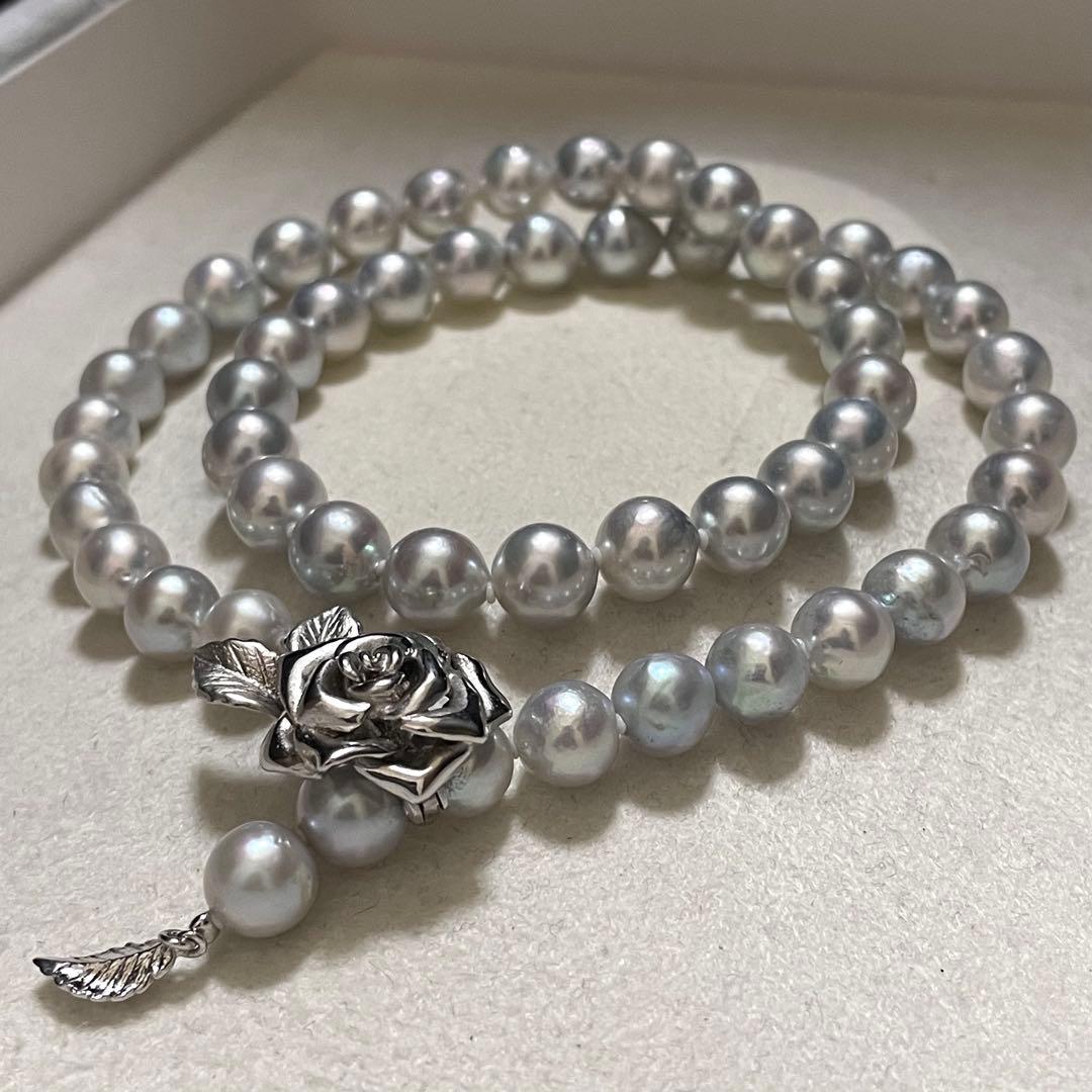 ミエ 【テリ強✨大珠】 あこや本真珠 ネックレス 7.5-8.0 パール