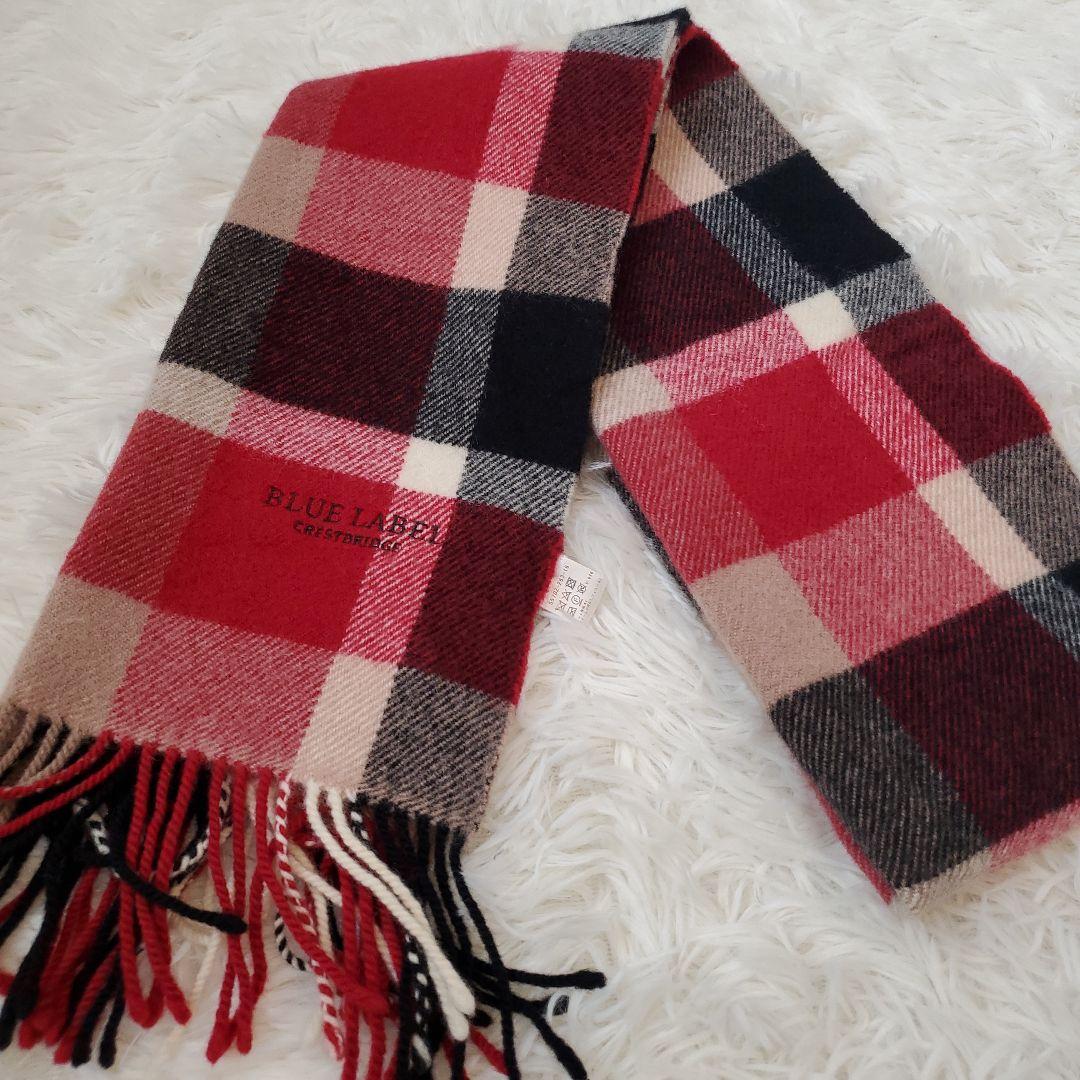 ⭐美品⭐BLUE LABEL CRESTBRIDGE カシミヤ チェックマフラー