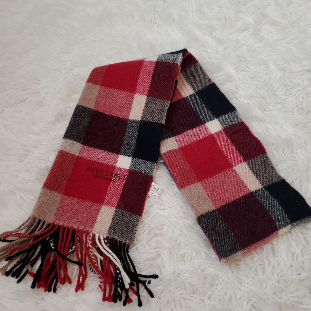 ⭐美品⭐BLUE LABEL CRESTBRIDGE カシミヤ チェックマフラー