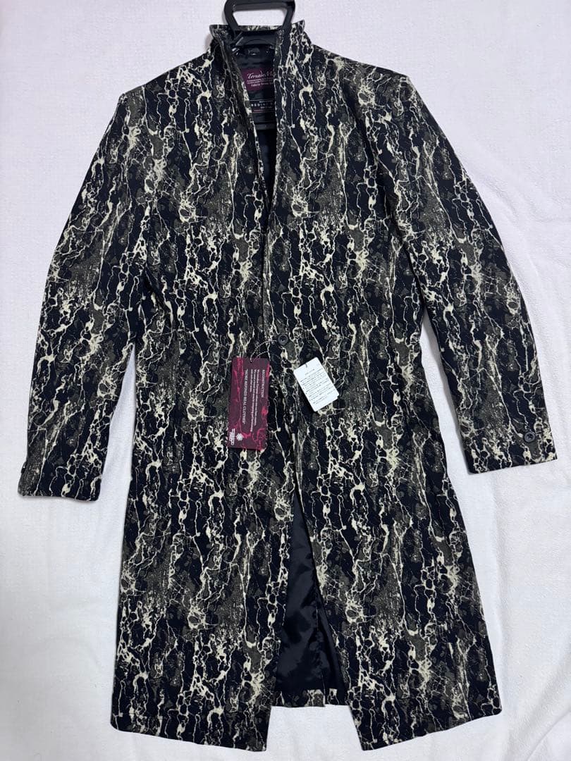 未使用 トルネードマート マーブルメタルジャカードコート チェスターコートＬL