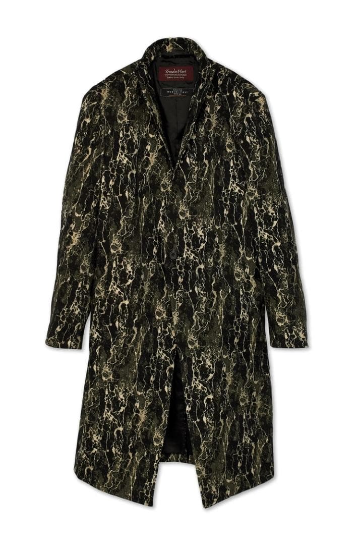 未使用 トルネードマート マーブルメタルジャカードコート チェスターコートＬL