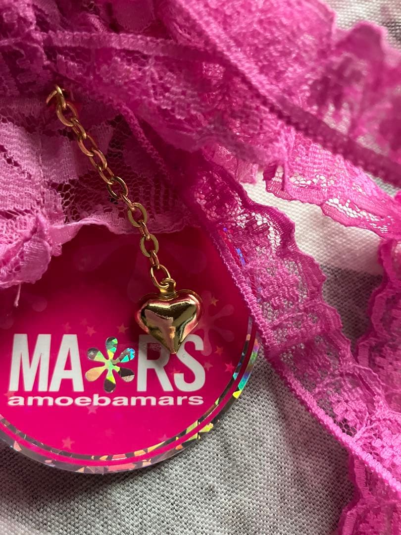 MAARS レースニーハイソックス 黒ラメ&ピンクガーターベルト2点セット新品