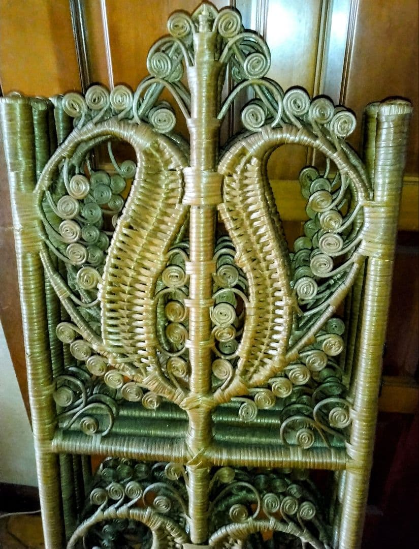 【昭和レトロ】藤ラタン製パーテーション間仕切り