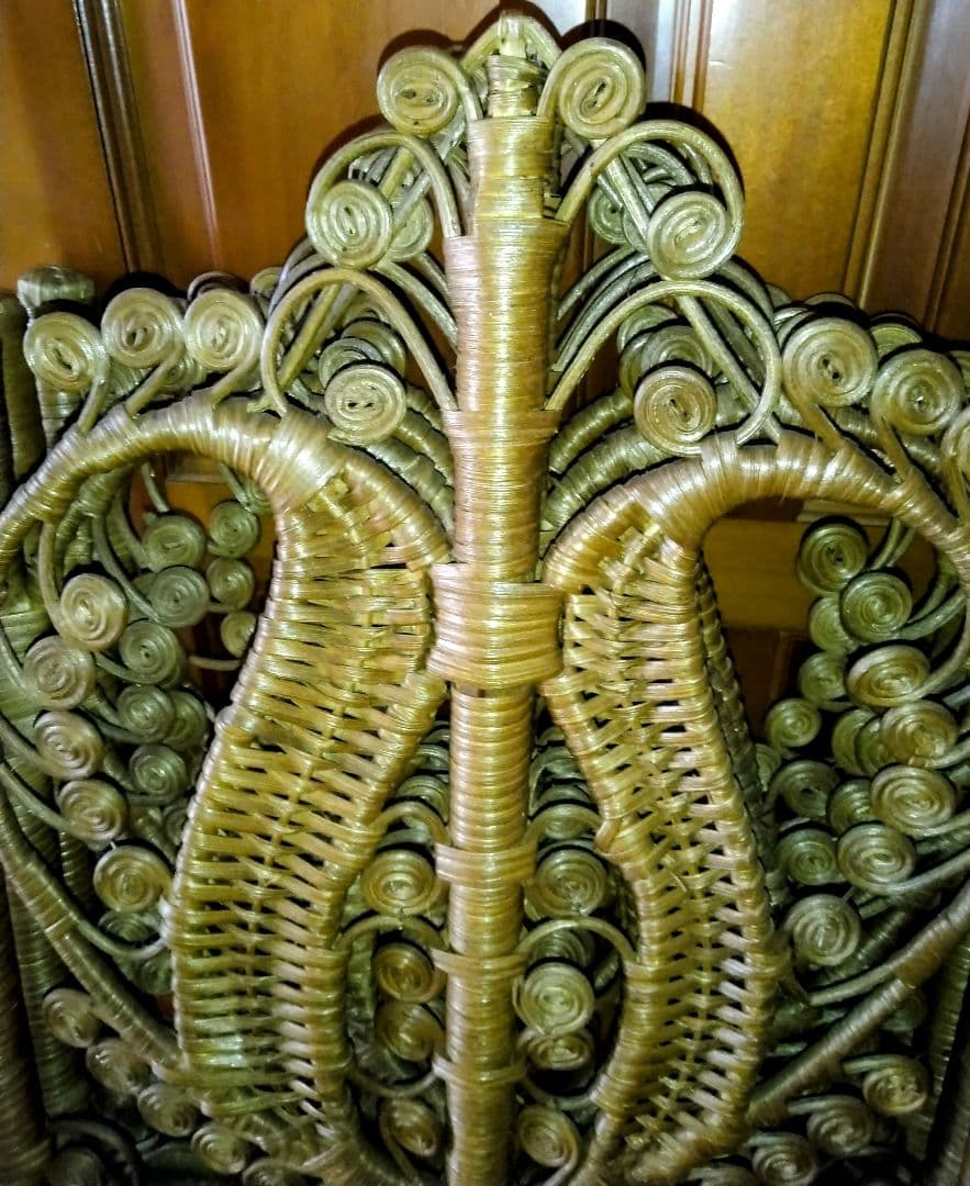 【昭和レトロ】藤ラタン製パーテーション間仕切り