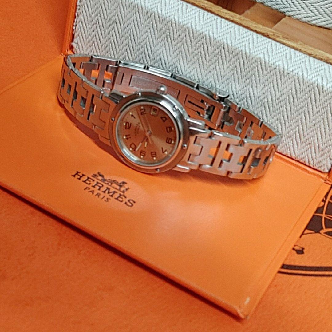 エルメス時計/極極極美品CL4.210/新品電池新品仕上げ正常稼働品/レディース