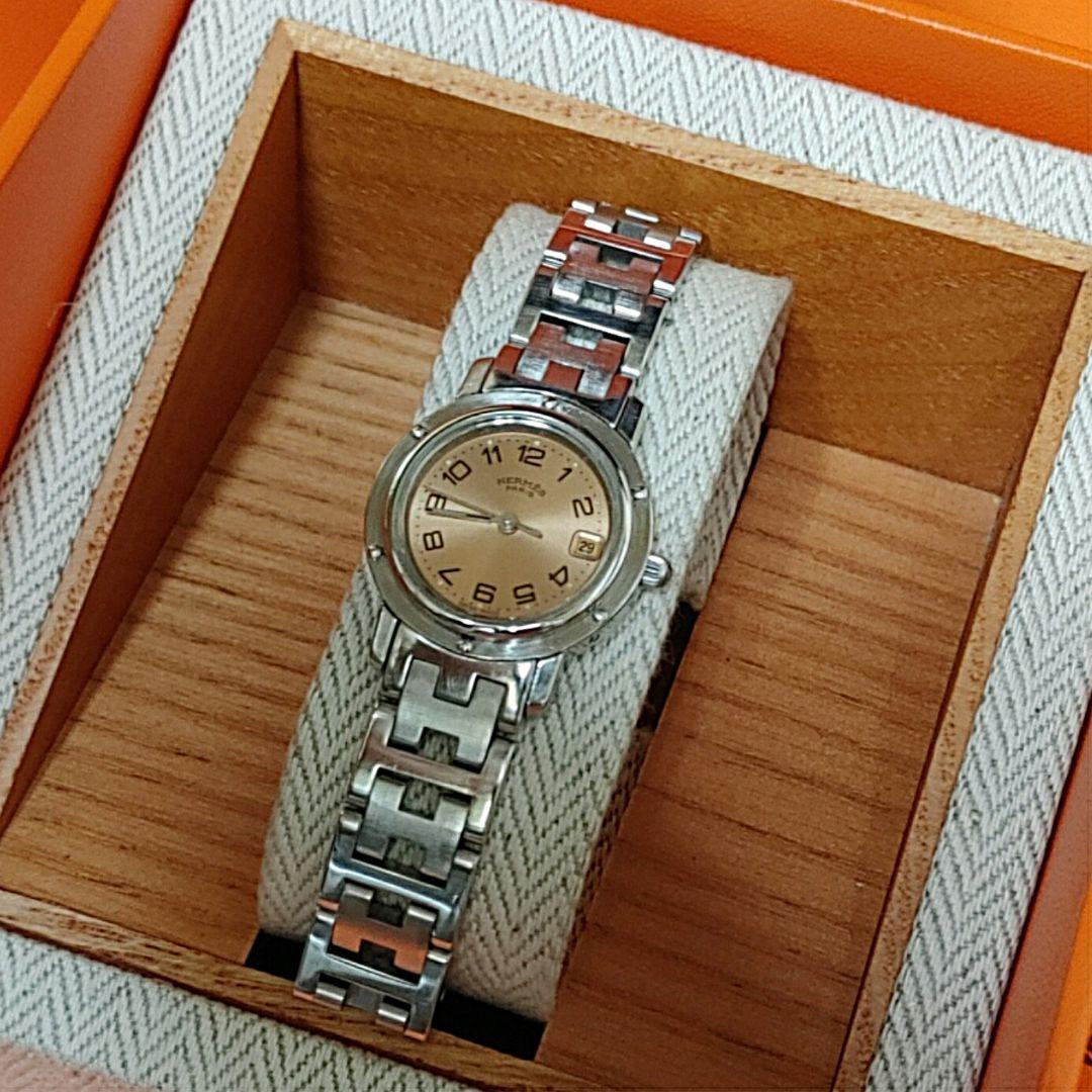 エルメス時計/極極極美品CL4.210/新品電池新品仕上げ正常稼働品/レディース