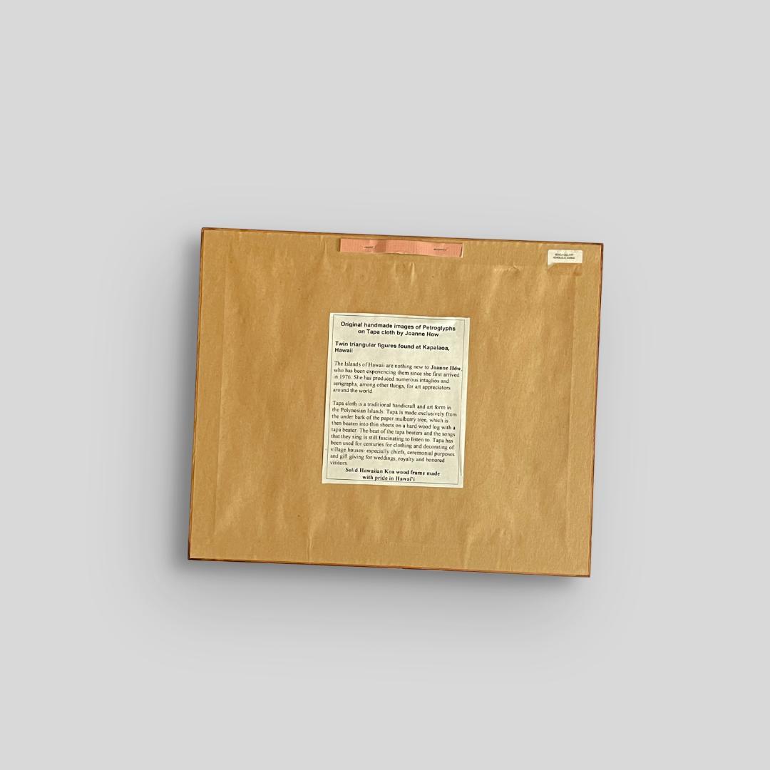 Joanne How作【ペトログリフ】コアウッド 額装アート カパ布 作品
