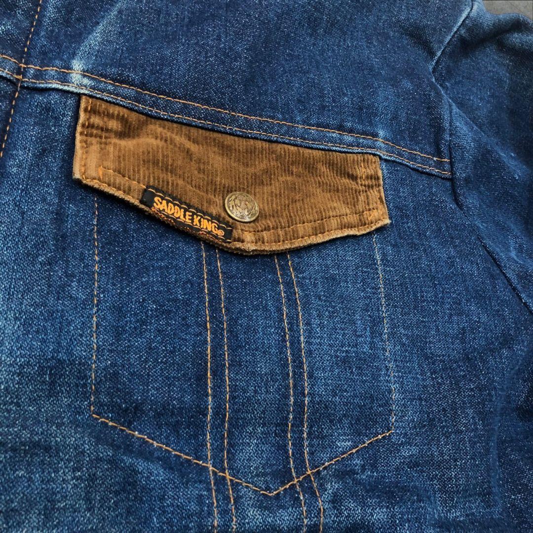 鬼フェード80sUSA製ヴィンテージデニムシェルパジャケット襟コーズショート丈G