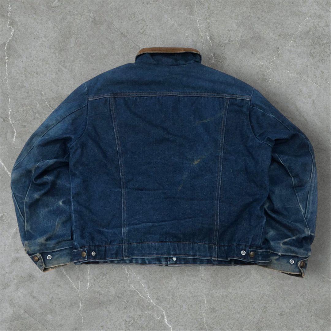鬼フェード80sUSA製ヴィンテージデニムシェルパジャケット襟コーズショート丈G