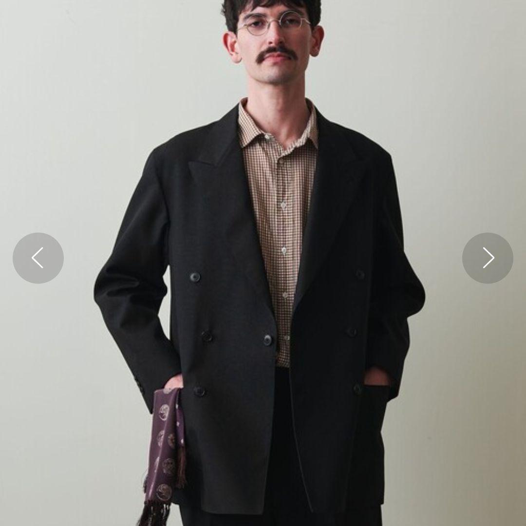 超高級★美品★スティーブンアラン　ダフルブレステッド　ジャケット　6B 黒　L