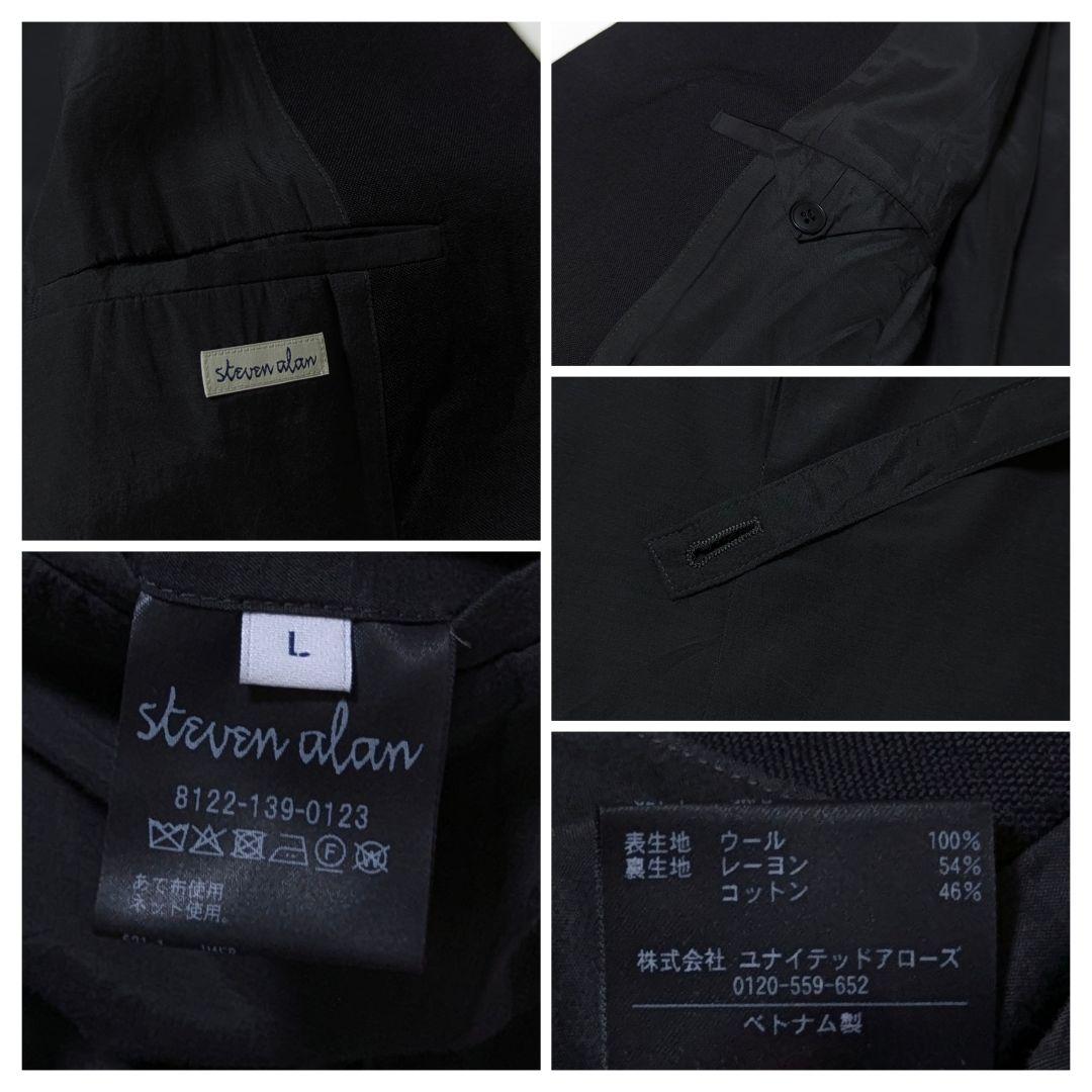 超高級★美品★スティーブンアラン　ダフルブレステッド　ジャケット　6B 黒　L