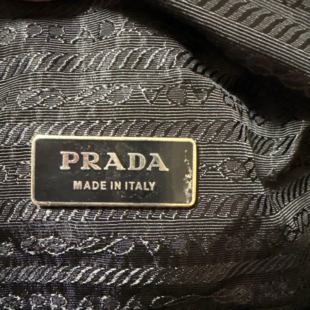 PRADA テスート サフィアーノ 2way ボストンバッグ ナイロン 黒