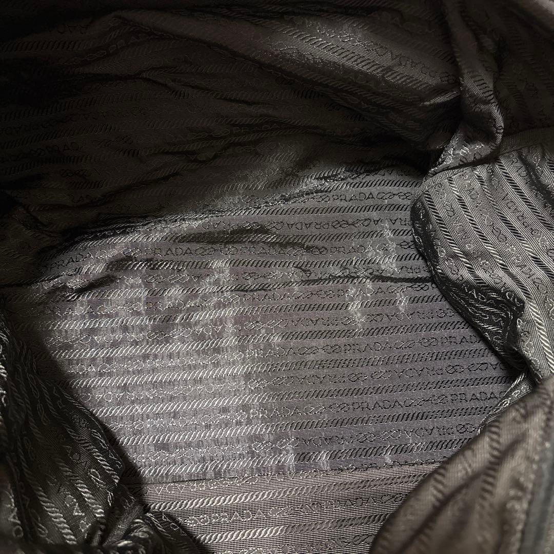 PRADA テスート サフィアーノ 2way ボストンバッグ ナイロン 黒