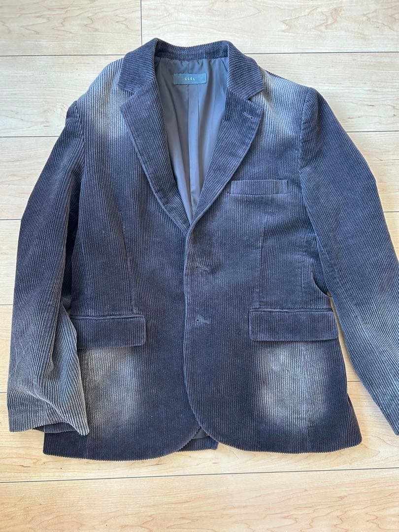 【CLEL】アンティークデザイン コーデュロイテーラードジャケット【ブラウン】