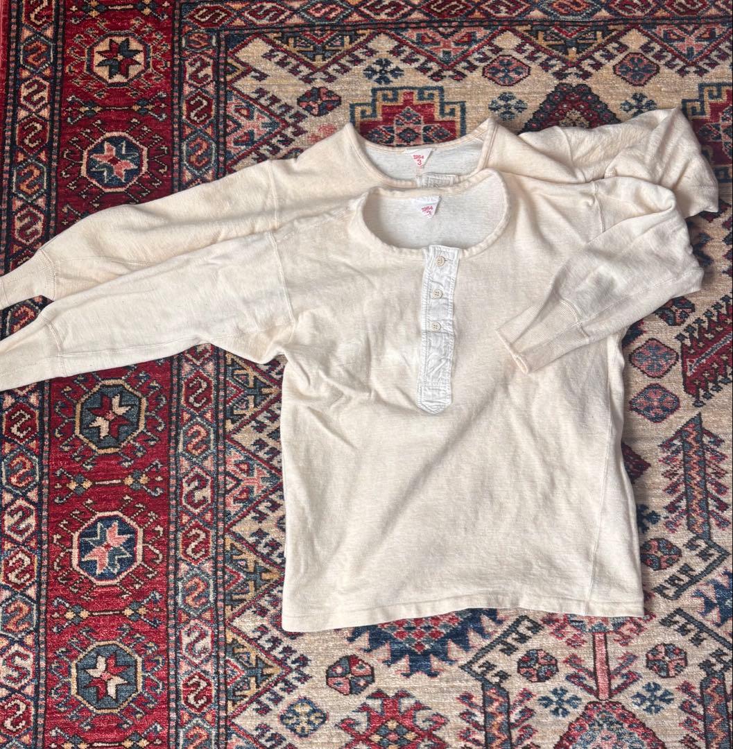 【2枚セット】50’sフランス軍ヘンリーネック　サイズ3