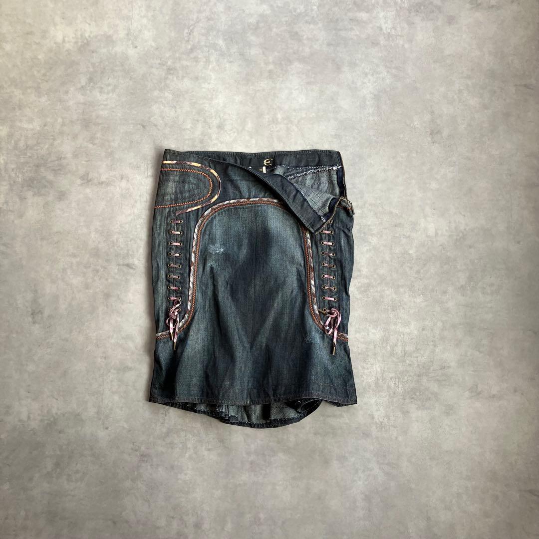 スカート 00s y2k archive just cavalli denim skirt