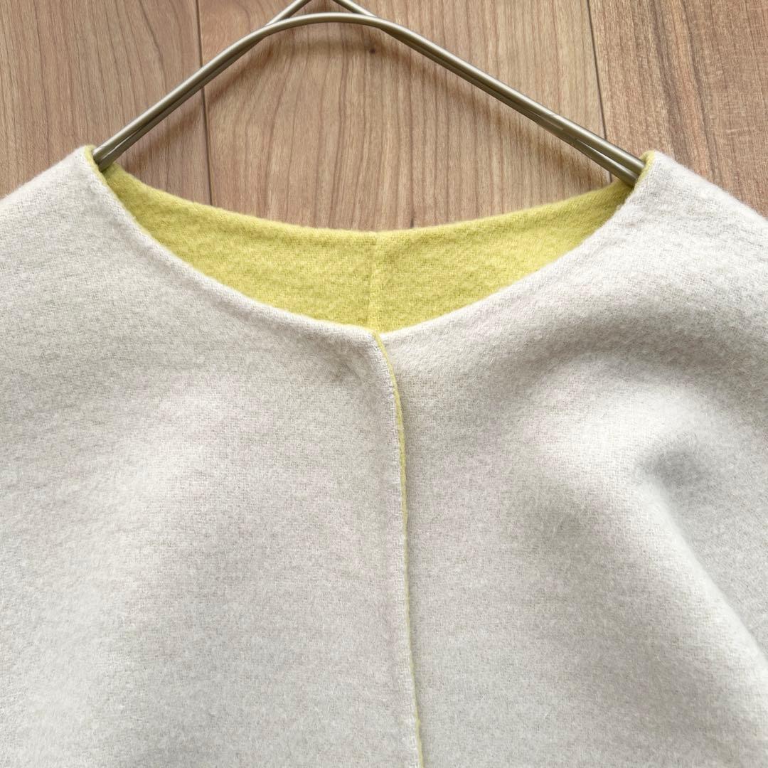 FRAY I.D✨ロイヤルジーロン リバーコート リバーシブル ノーカラーコート