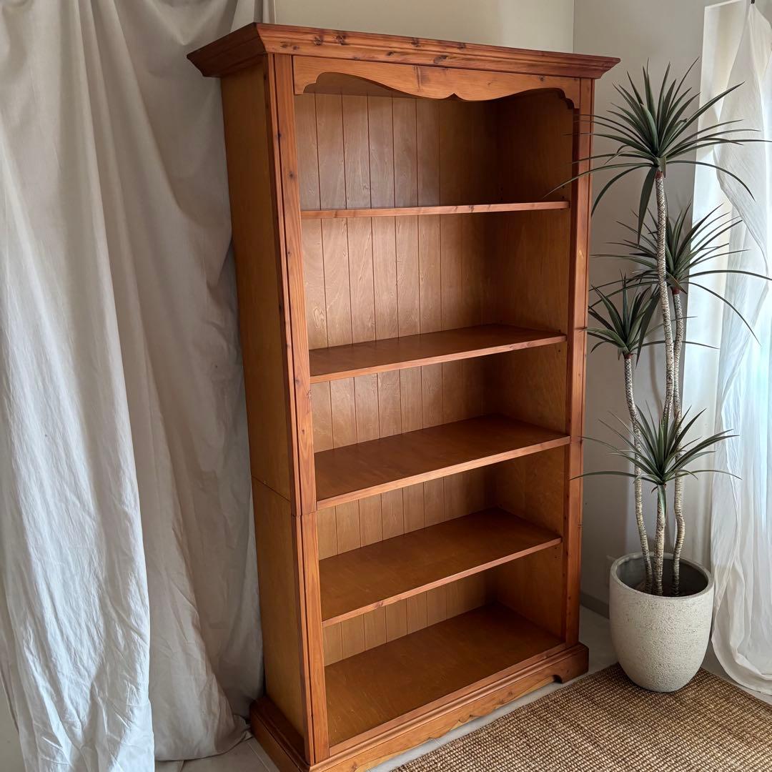 北欧　カントリー　本棚　シェルフ　飾り棚　パイン材　アンティーク　フレンチ