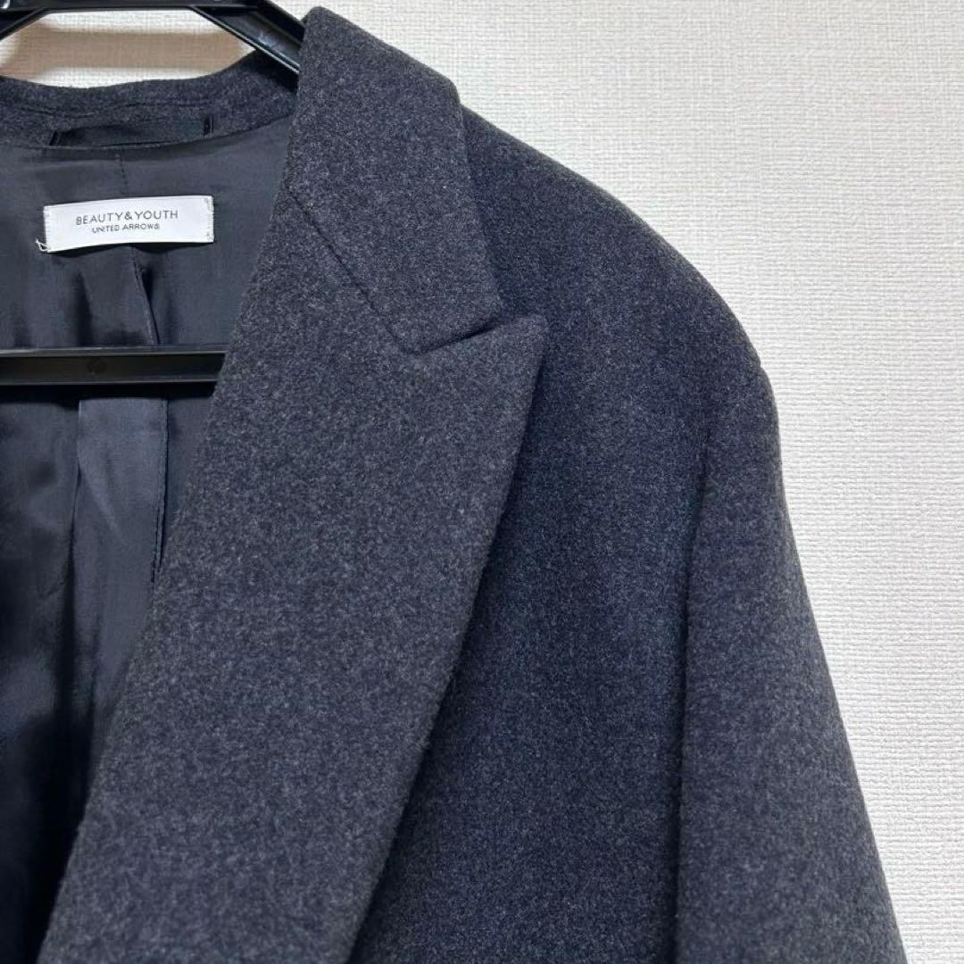 美品★UNITED ARROWS BY メルトン ダブル チェスターコート