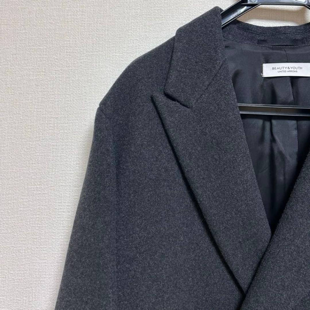 美品★UNITED ARROWS BY メルトン ダブル チェスターコート