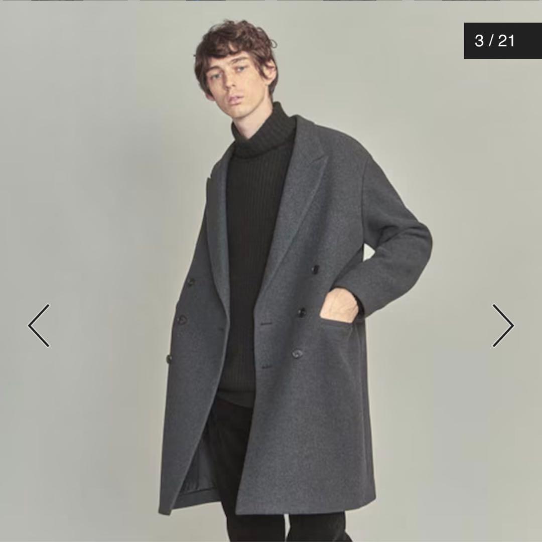 美品★UNITED ARROWS BY メルトン ダブル チェスターコート