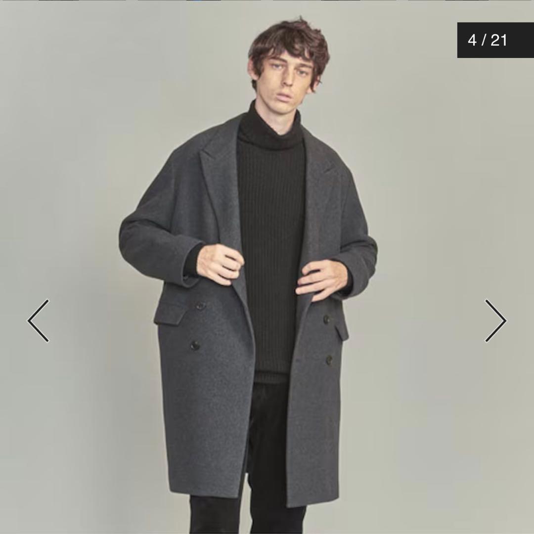 美品★UNITED ARROWS BY メルトン ダブル チェスターコート