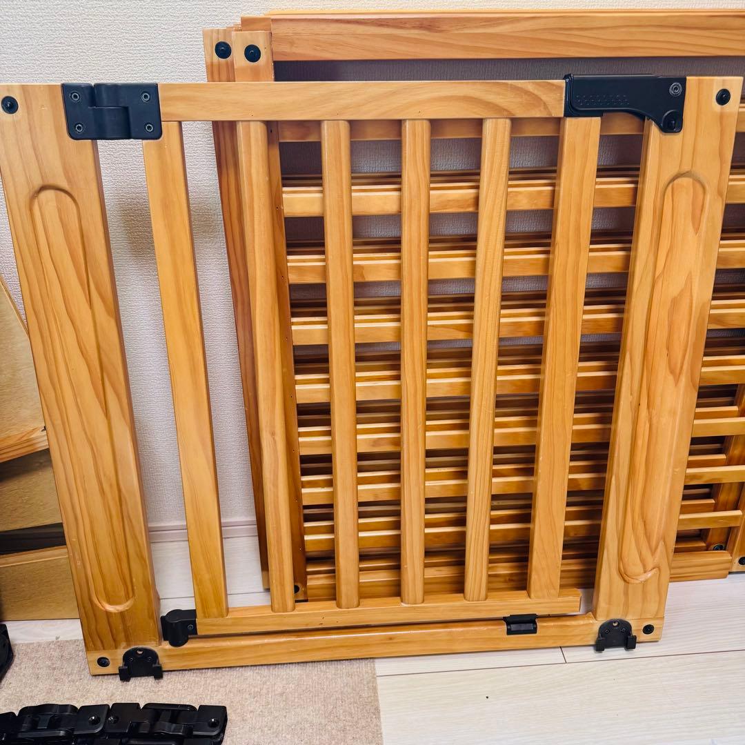 木製パーテーション 日本育児 ベビーゲート フレックスW300 +パネル1枚