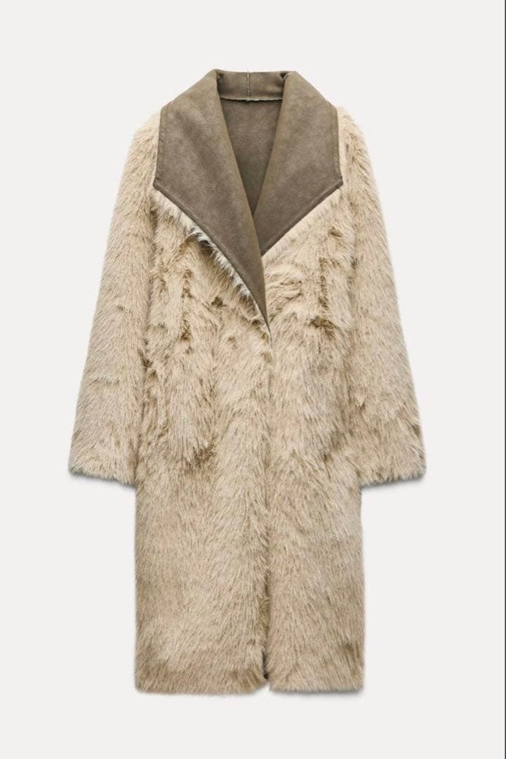 ZARA リバーシブル　ダブルフェイスロングコート