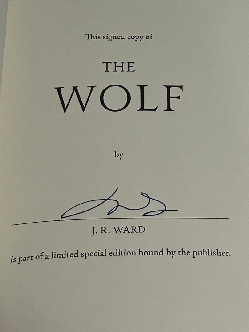 直筆サイン本　Black Dagger シリーズ　J.R. Ward