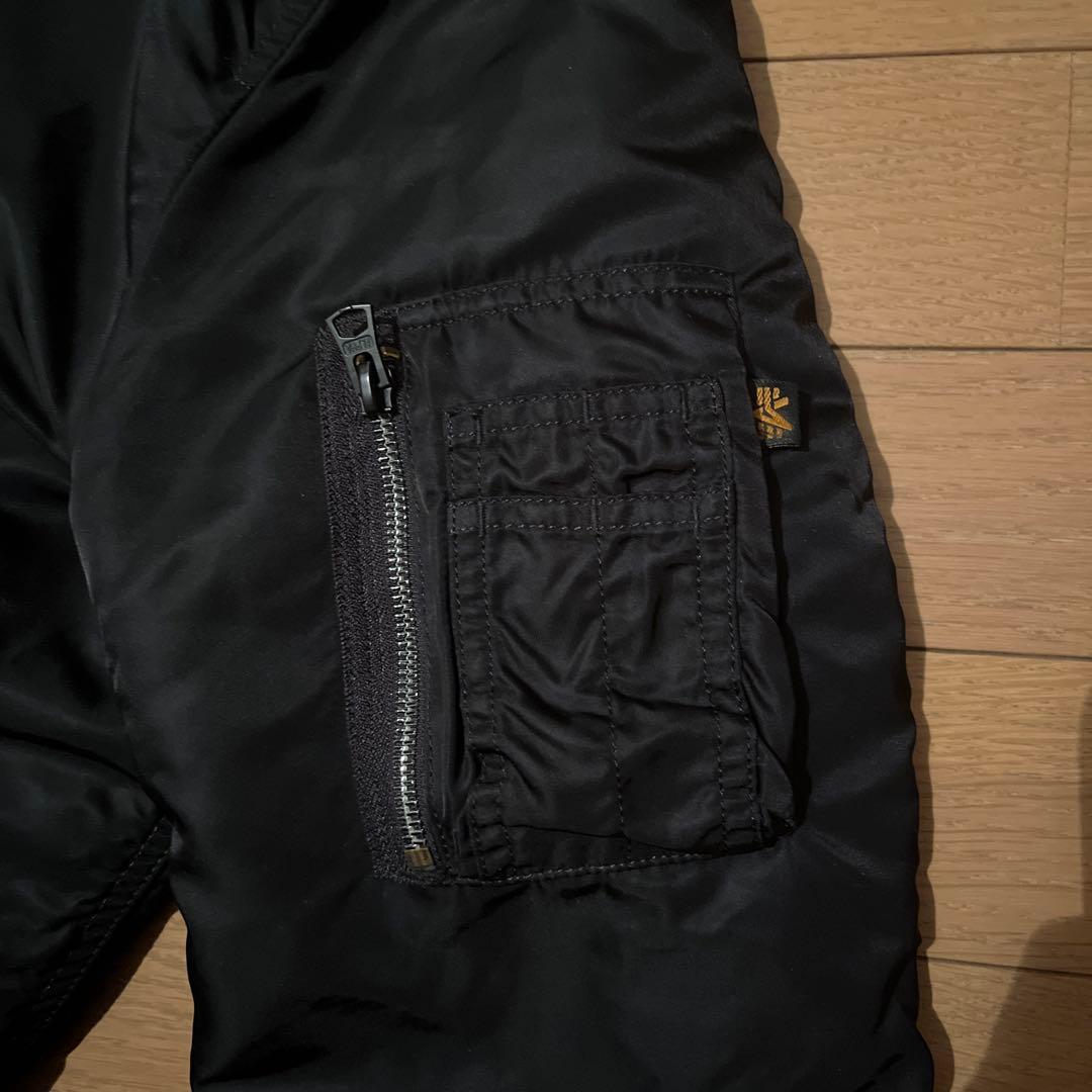 alphaMA-1 フライトジャケット ブラック リバーシブル