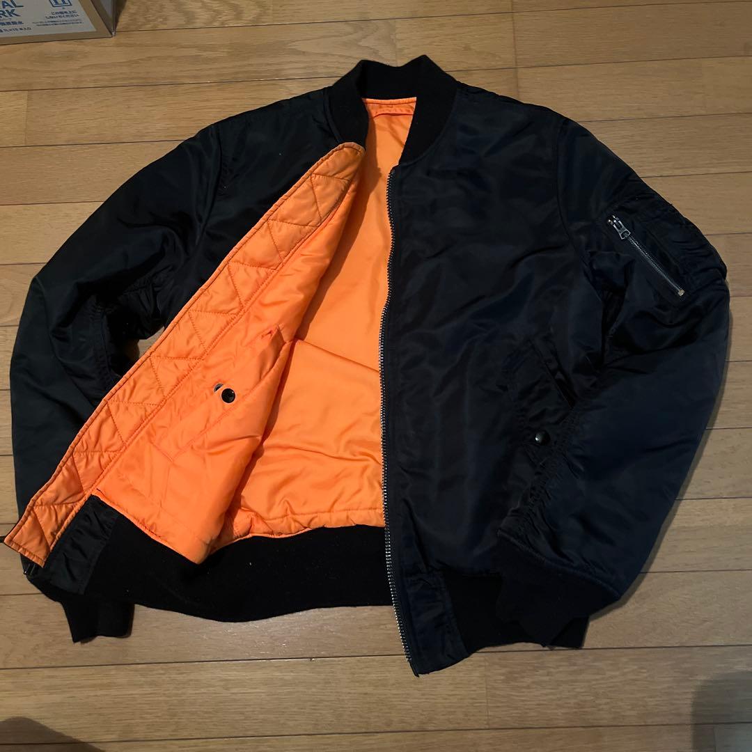 alphaMA-1 フライトジャケット ブラック リバーシブル