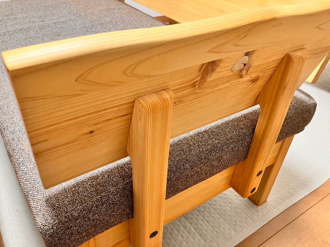 ほりこたつ　ダイニングチェア　ソファー　檜