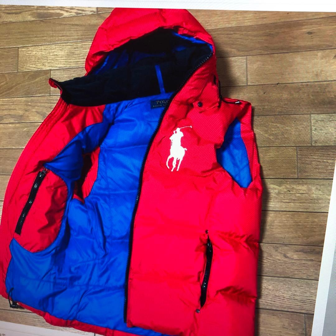 超美品 POLO RALPH LAURENフードダウンベスト　レディースXS