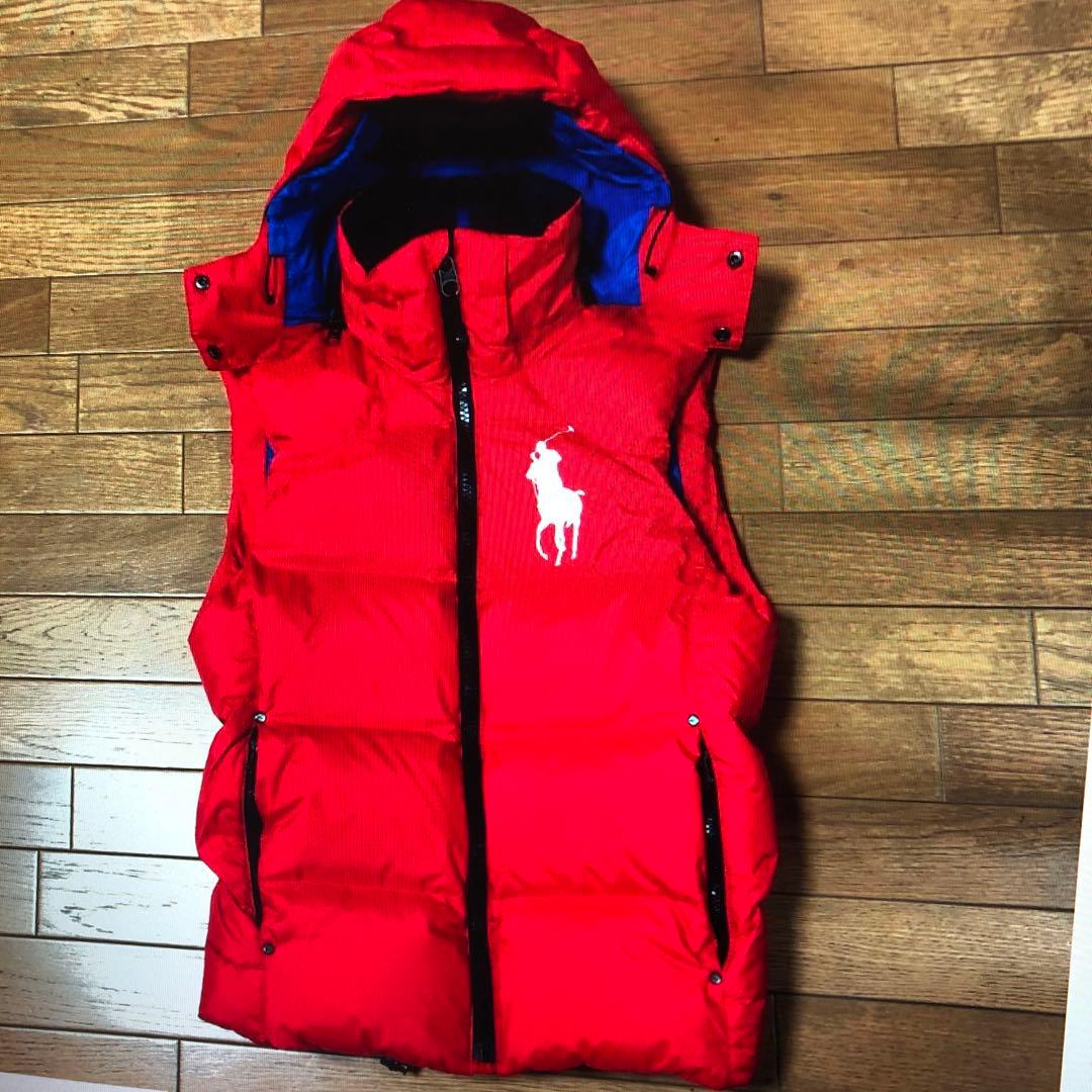 超美品 POLO RALPH LAURENフードダウンベスト　レディースXS