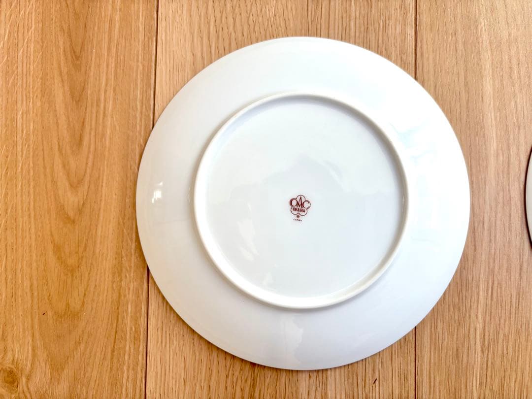 大倉陶園　ゴールドライン（クープシェープ）　19cmデザート皿　6枚セット