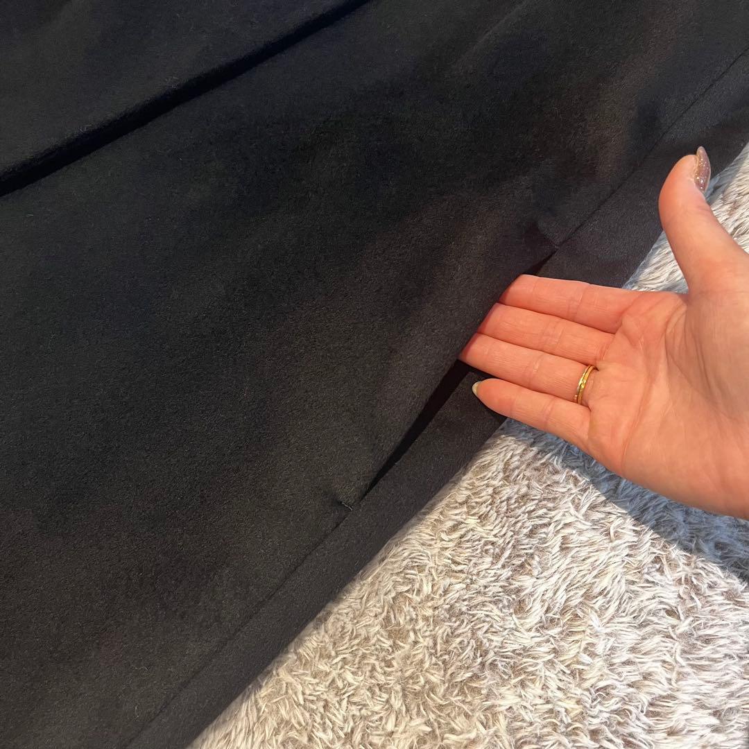 UNITED ARROWS 極美品　Aライン ノーカラー ミドル丈 コート