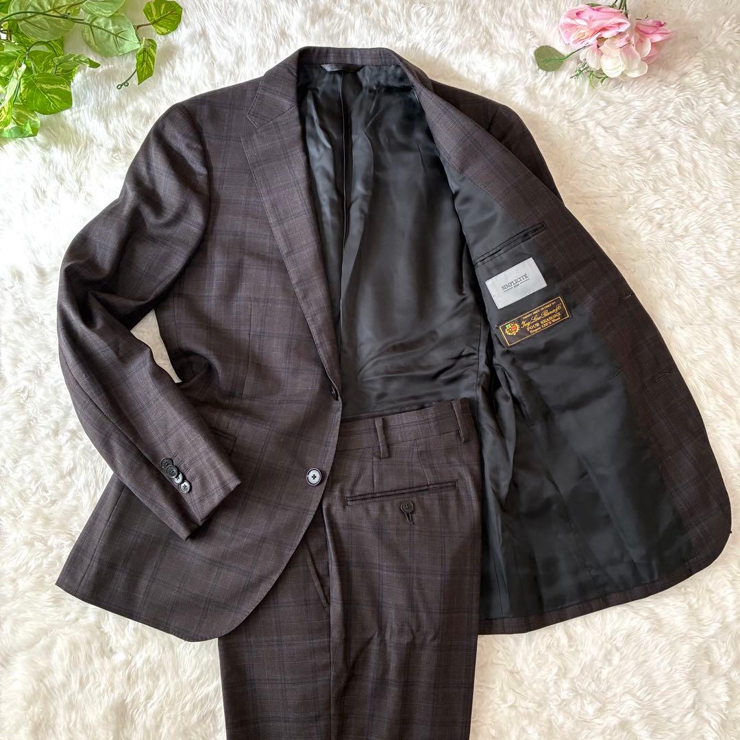 SIMPLICITY plus　ロロピアーナ　チェック　スーツ　セットアップ