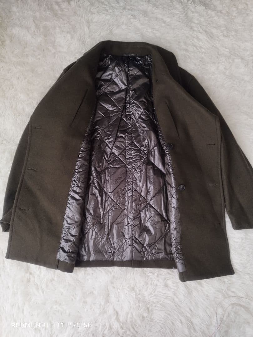 未使用近】UNIQLO ユニクロ　＋J ウールブレンド オーバーサイズピーコート