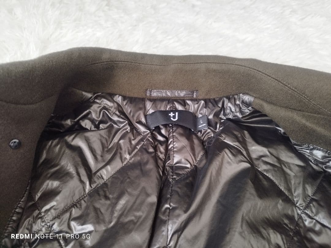 未使用近】UNIQLO ユニクロ　＋J ウールブレンド オーバーサイズピーコート