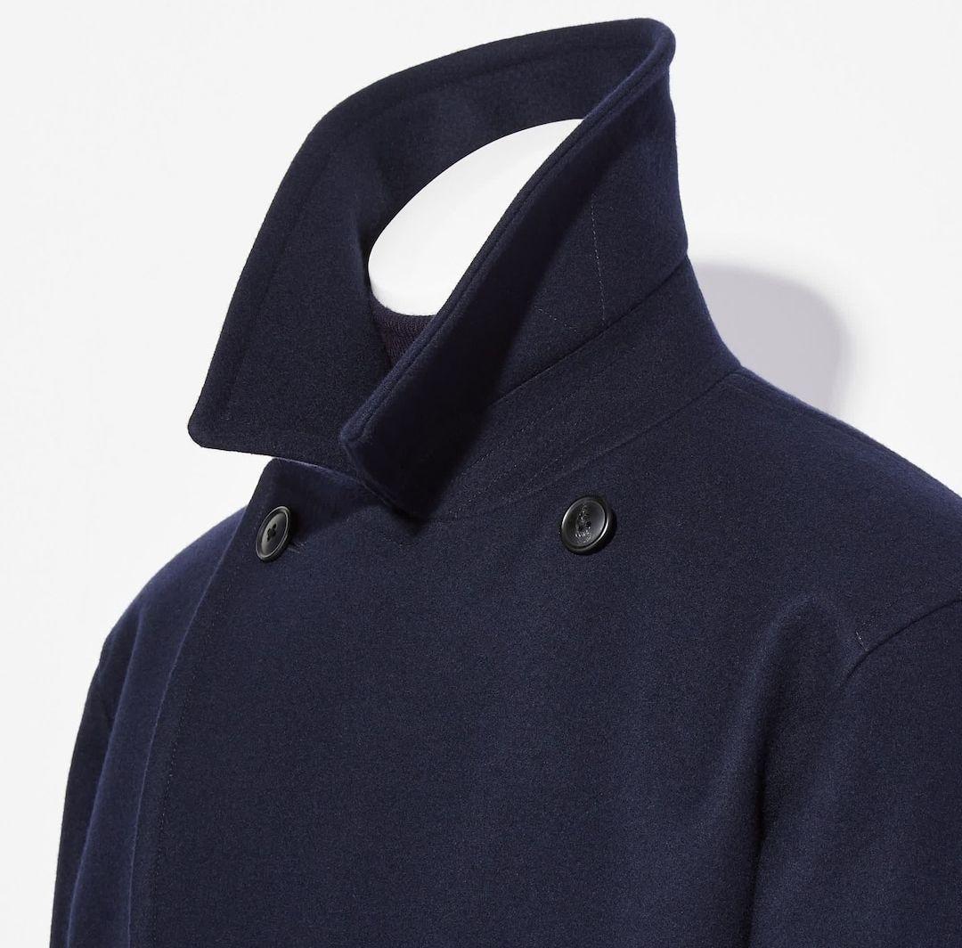 未使用近】UNIQLO ユニクロ　＋J ウールブレンド オーバーサイズピーコート