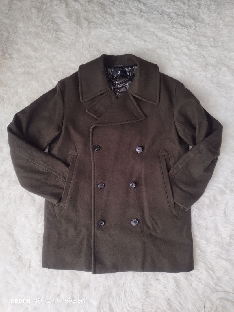 未使用近】UNIQLO ユニクロ　＋J ウールブレンド オーバーサイズピーコート