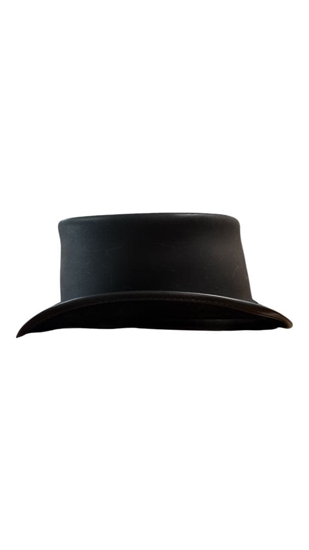スチームパンク ブラック ハット アメリカ製 レア　希少　コスプレ　レザー