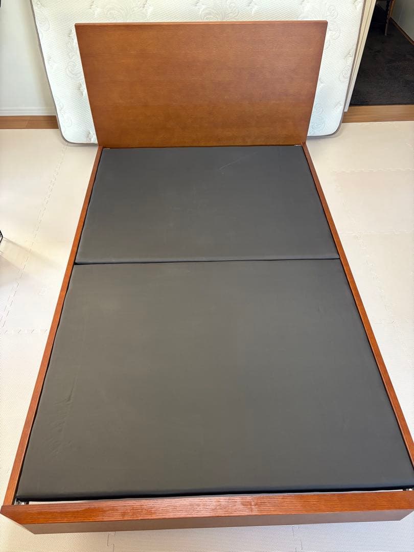 日本ベッド セミダブルマットレス(ピロートップ)＆フレームセット